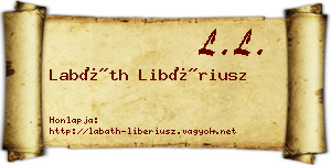 Labáth Libériusz névjegykártya